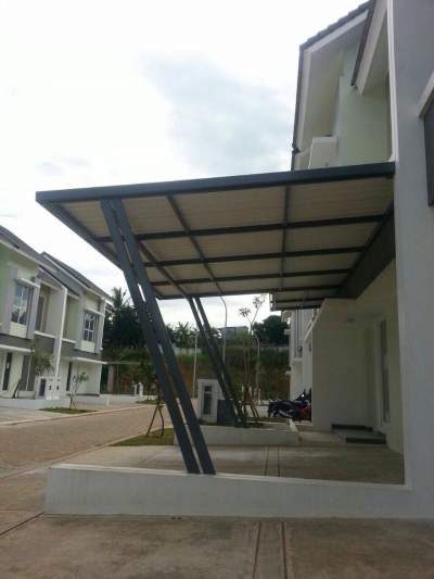 Model Kanopi Rumah Minimalis dengan Rangka Hollow