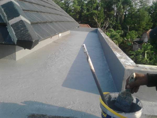 waterproofing dak beton pada rumah di BSD