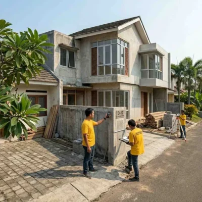 Survey dan pengukuran rumah di Tangerang sebelum renovasi